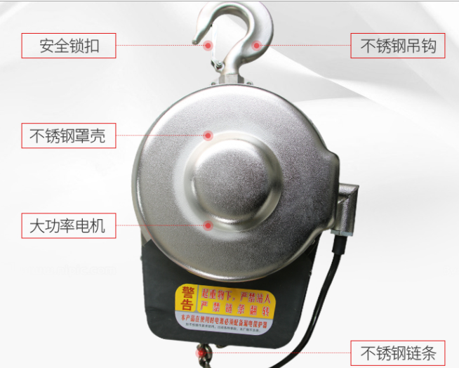 制藥車(chē)間使用不銹鋼電動(dòng)葫蘆吊重